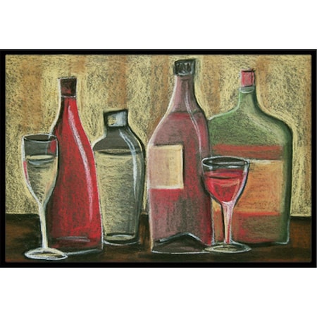 Carolines Treasures Wine by Tiffany Budd Indoor or Outdoor Mat- 18 x 27 BTBU0168MAT